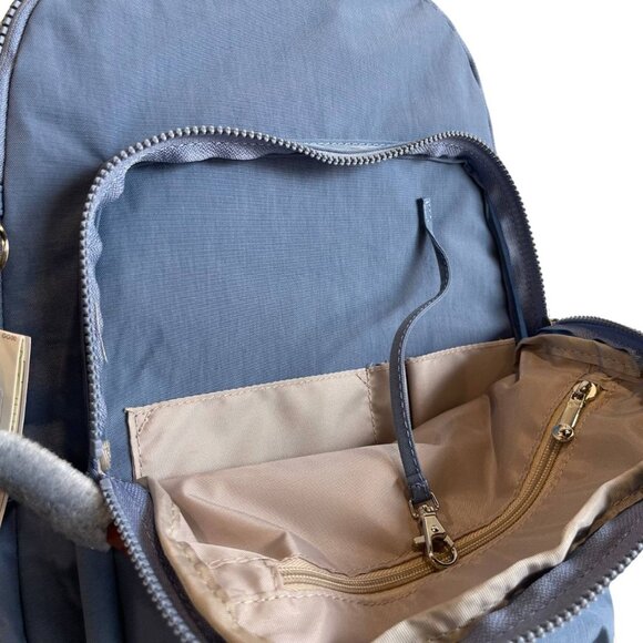 brand new Kipling 45cm 15" backpack Seoul large openside pocket haze blue - Picture 6 of 7